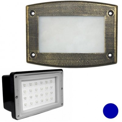 Φωτιστικό Χωνευτό Ορθογώνιο LED 1.4W 230V Μπλέ φως Αλουμινίου Ρουστίκ 9674 IP54